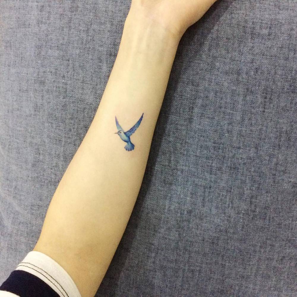 Tattoo uploaded by JenTheRipper • Bukowski tattoo by Tyago Silva #bukowski  #CharlesBukowski #TyagoSilva #literature #writer #poet #quote #bird # bluebird #watercolor • Tattoodo