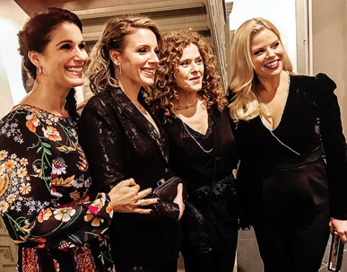 fuckyeahmeganhilty: Stephanie J Block, Jessie Mueller, Bernadette Peters, and Megan Hilty at a speci