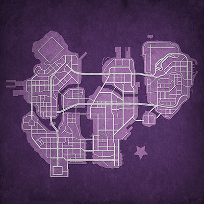 otlgaming:  MINIMALIST VIDEO GAME MAP PRINTS One of the best things I love about open world video games is the maps, especially games that include a paper map (or even cloth ones!). The folks at City Prints have taken that concept one step further by
