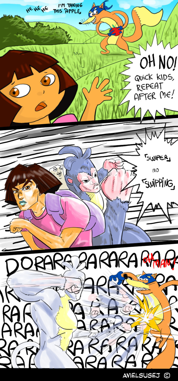 vitreau:  Dora la Bizarra ExploraDORARARARARARARA by ~Avielsusej Swiper will think