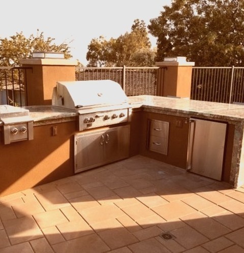 Orange County PoolMid-sized, Brick, Backyard Pool With A Natural, Private Shape In The Coastal Style