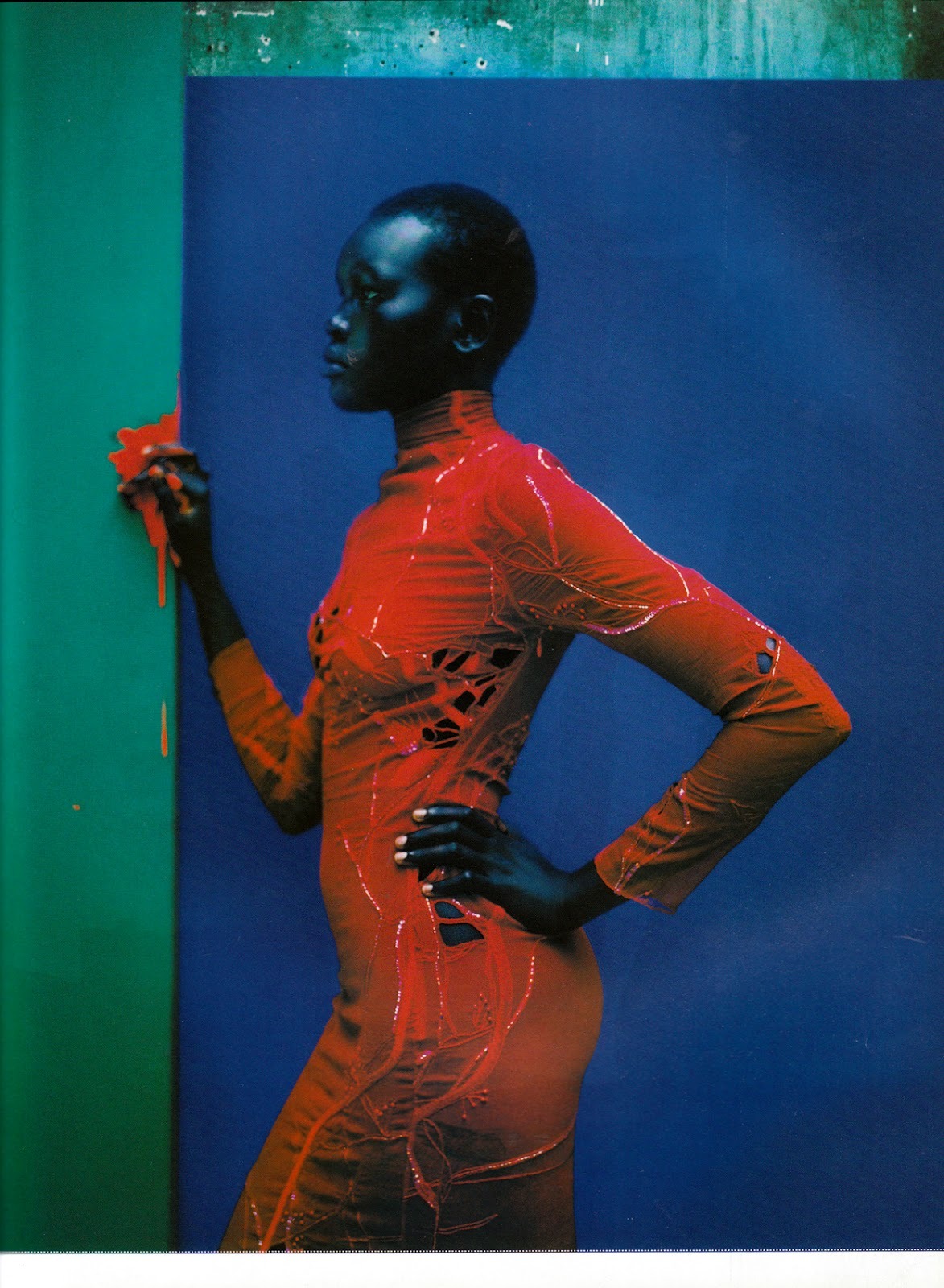 lelaid:  Alek Wek by Jean-Baptiste Mondino for Vogue Paris, December 1997/January