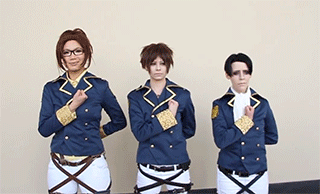 meiryou:   gifs are from x Hanji is goawei, Eren is myself and Levi is vongeist