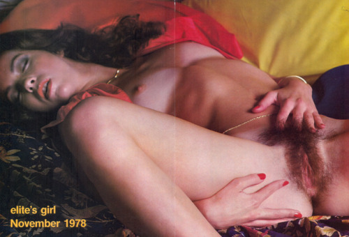 eroticaretro:Softcore model, Anette Hale, depicted in the Canadian magazine “Elite” as their November 1978 centerfold girl.