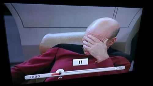 kayleepond:  Got excited while watching TNG when this happened! Always nice to see a wild meme untouched by the internet! Episode is called “Deja Q” and is in Season 3, for those curious! 