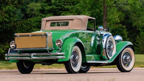 1929 Duesenberg Model J Murphy Convertible Coupe,Photo via Mecum Auctions