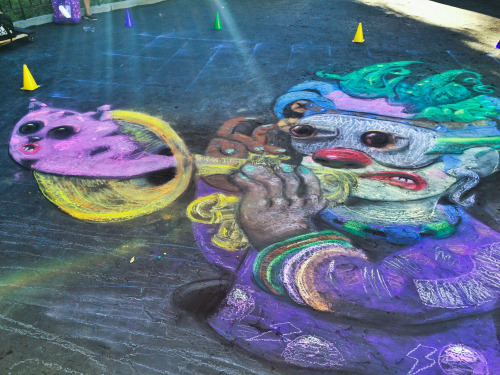 Clown Jazz, 10′ x 10′ Chalk Mural, 2016
A design inspired from the spirit of Mardi Gras for Great America’s New Orleans Festival in Santa Clara, California