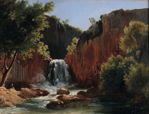 lescuriositesdelafoire:Joseph Remond, Landscape with Waterfall