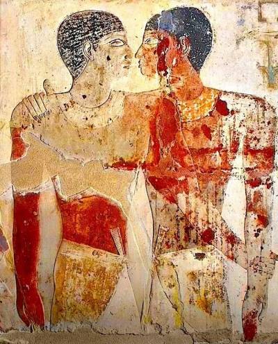 misterlemonzagain:artistas-homoerotismo:two-men-in-love:Khnoumhotep et Niânkhkhnoum, considérés par certains comme le premier couple homosexuel masculin dont on ait gardé la trace, partageaient le titre de Contrôleur des Manucures au palais du pharaon