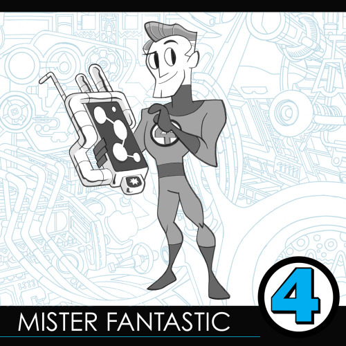 Fantastic Four designs for Marvel Consumer Products.  In keeping with the prev product line, we