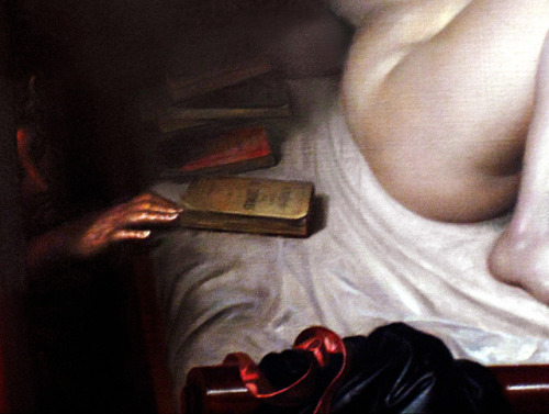 Detail from “La Liseuse de Romans” (The Reader of Novels) 1853 - Antoine Wiertz