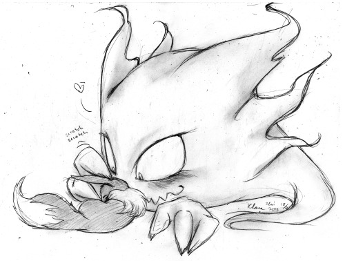 ponpox:A Haunter and an Eevee forms an adorable duo ‘v’I just need to draw Pokémon sometimes OTL