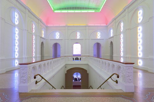 gallowhill:Dan Flavin - Untitled installation at the Collectie Stedelijk Museum Amsterdam, 1986To Pi