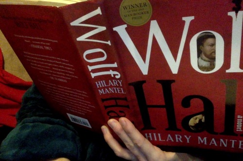 February book photo challenge, day 20: currently reading.Hilary Mantel, Wolf Hall. Have I mentioned 