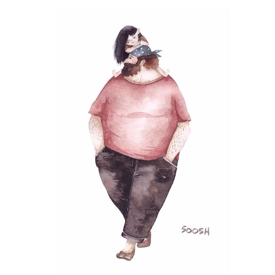  The Inseparable Bond Between Fathers And Daughters Expressed Through 15 New Illustrations