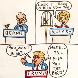 tastefullyoffensive:  Put a bird on it. (comic by DrewToonz) 