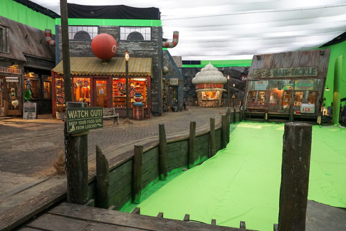 Set photos of Damocles Dock from Netflix’s ASoUE S1: The Wide Window episodes. Production Desi