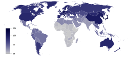 brookylnbby:cyberzaddy:  fuckingsailormoon:  mapsontheweb:  National IQs Based on the Results of Intelligence Tests according to “Intelligence and the Wealth and Poverty of Nations” by Richard Lynn  Dont trust this or anything that tries to low tone