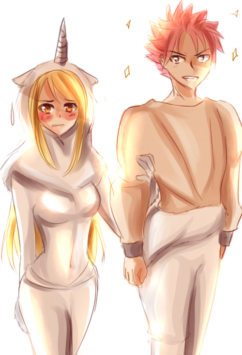 nanakoblaze:   Natsu bought those costumes………………………..LOL i can’t help but draw another OTP meme