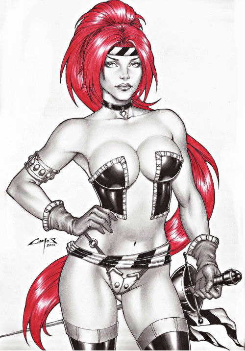 czm35x:  Carlos Augusto Braga RED MONIKA 3 AuctionComicArt Sept2015 