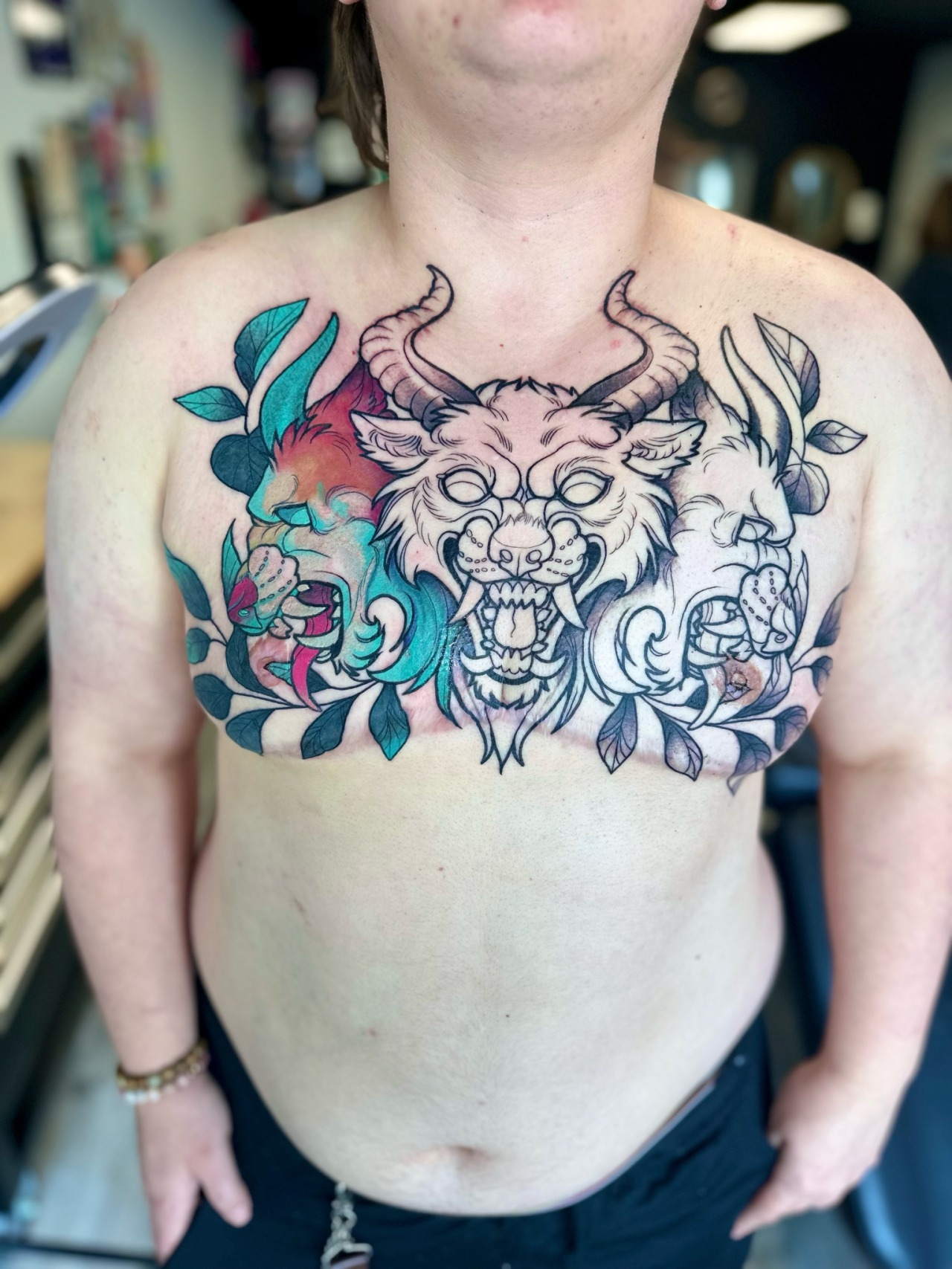 Finished traditional devil by Charles Russ @ Seattle Tattoo Emporium in  Seattle, WA : r/tattoos