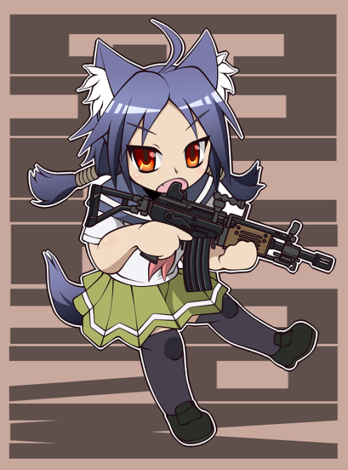 Galil ARA character from the series Upotte!! which consists of characters that are the anthropomorphic personifications of various firearms