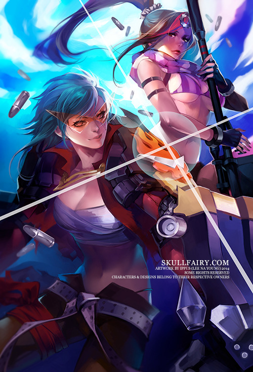 ippus:
“LoL: Tengen Toppa Vi and Caitlyn by ippus
Oh right, forgot lol. HI TUMBLR.
”