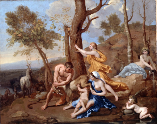 rudychic: Nurture of Jupiter Mid-1630s  Nicolas Poussin Dulwich Picture Gallery