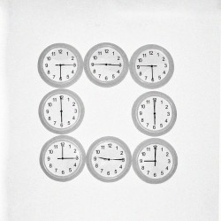 These clocks align for one minute twice a