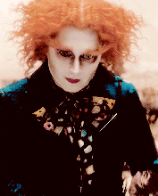 beatrixkiiddo:Johnny Depp as The Mad Hatter in Alice in Wonderland (2010)  dir. Tim Burton