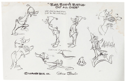 Model sheets for the 1980 Looney Tunes cartoons, Duck Dodgers and the Return of the 241/2th Century,