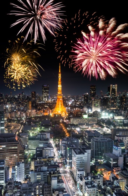 bestof-society6: ART PRINTS BY FRANCKREPORTER   2016 new year in tokyo tokyo skyline with fireworks  new york for the new year with fireworks  central park with fireworks  nyc skyline for the new year  