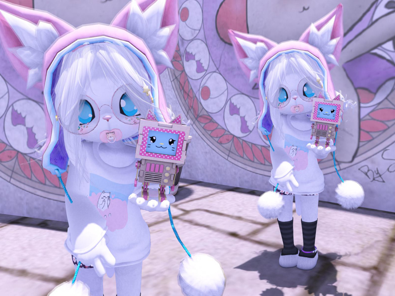 Skyblue Fine Idol Hair - Roblox