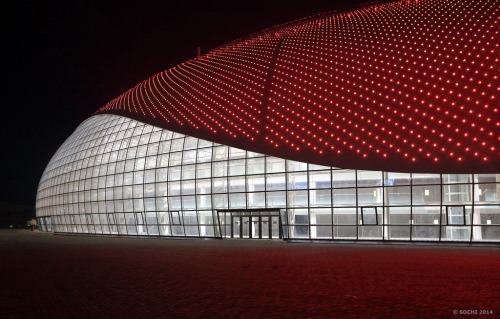 fuckyeahhockey:  The Bolshoi Ice Dome — the scenery of the Sochi Winter Olympic Games ice hockey competition photos of the preparations here 