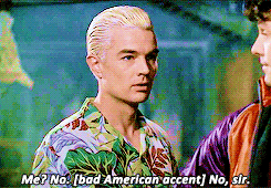 archivedblogposts:  American actor James Marsters playing British vampire Spike putting
