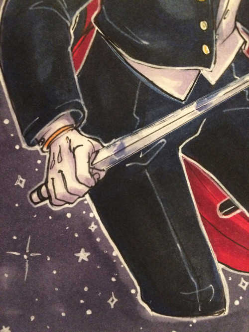 grumpycakes:Day Five! SPARKLY TUXEDO MASK WITH HIS CANE DAGGER FROM THE COMICS!!! Cause as much as I