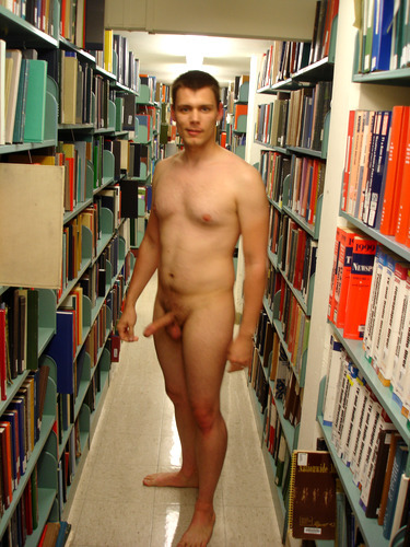 exposingexhibitionists:  rmbjr59:  Naked man library hot  New Account so Please Follow