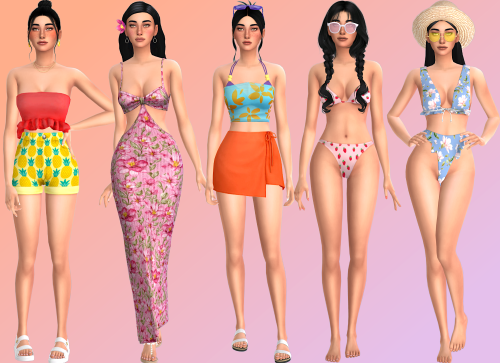 Summer 2022 lookbook!Thank you to all the amazing CC creators! You da best!CC links below!Outfit 1:H