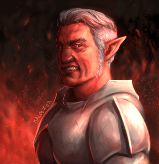 Commission for @mediumwife of her campaign villian Commander Abram! Thank you so much for commissioning me š