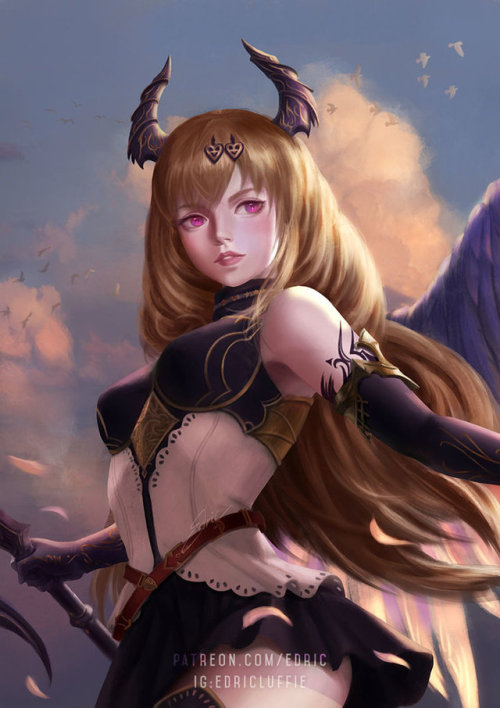 Dark Angel Olivia by luffie That sweet dark angel from Gran Blue Fantasy, done for a commission