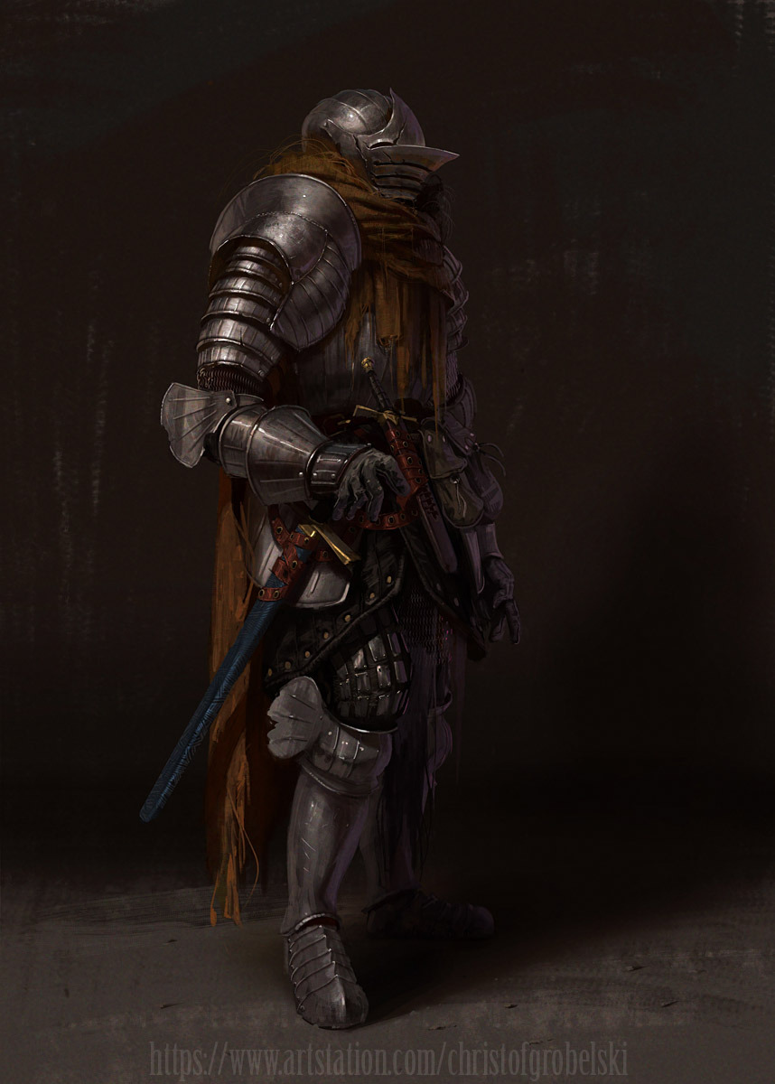 cgpaints:Demon’s Souls remaster, fluted armor