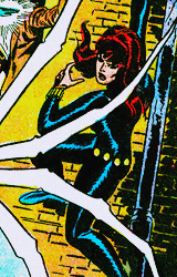 fuckyeahblackwidow:  Since there’s been a lot of talk lately about how women are drawn in superhero comics, anatomy, costume design, and the ongoing case of the disappearing spines, I thought I’d show you how Natasha used to be drawn, in panels dated