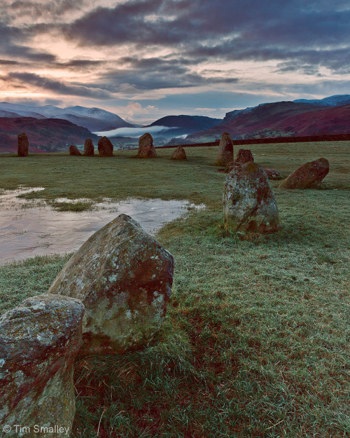 wanderthewood:  Frosty morning at Castlerigg stone circle, Cumbria, England by TimSmalley