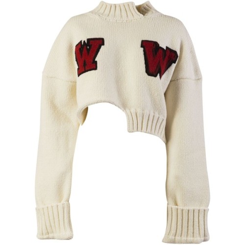 Embroidered Jumper ❤ liked on Polyvore (see more off white sweaters)