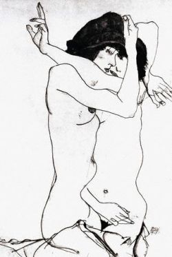 cosmicroots:  Egon Schiele, Two Women Embracing 
