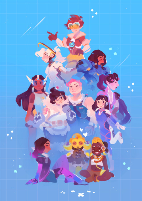 ieafy:   Overwatch girls!!! Another print for Sydney Supanova ♥