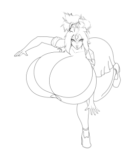 ryu-machinae:  New Chelsea pic coming along great, shes trying to get something off the ground, which is a particular challenge for girls her size :P