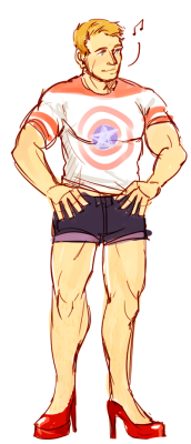 callmekitto:  don’t playfully draw steve rogers in your clothes