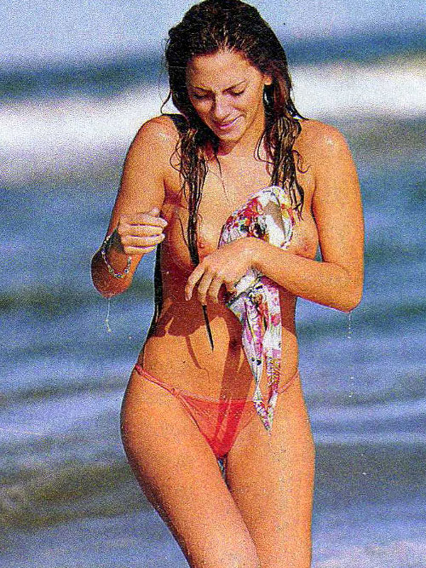 toplessbeachcelebs:  Rocio Gancedo (Argentine Model) falls out of her bikini in