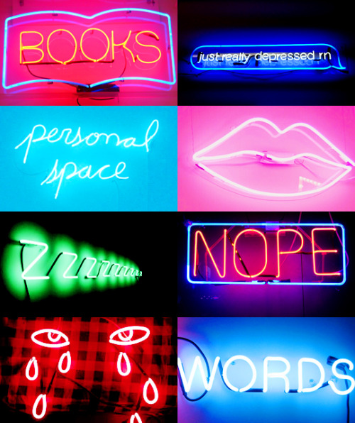 lizzymaxia: Michaela, I promised you your very own neon sign aesthetic, so here it is! I hope I can 